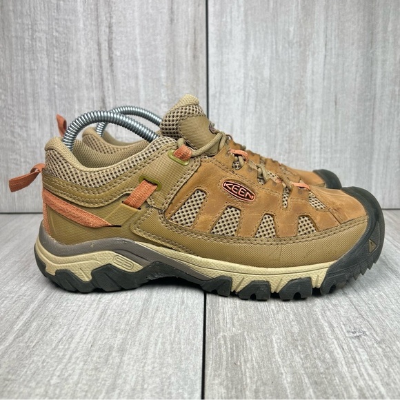 Keen Shoes - Keen Targhee Vent Trail Hiking Brown Leather Sneaker Boot Women’s Size 7.5